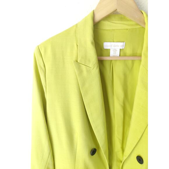 House Of Harlow 1960 Light Green Double Breasted Button Longline Blazer Size M - Picture 2 of 9